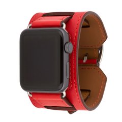 Ремінець для Apple Watch 44/42 мм Hermes Manchette Red