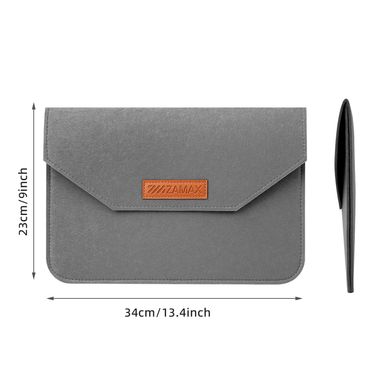 Чехол конверт ZAMAX з войлоку для MacBook 13" Graphite