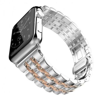 7-Bead Metal Band for Apple Watch 41/40/38 mm Rose Gold