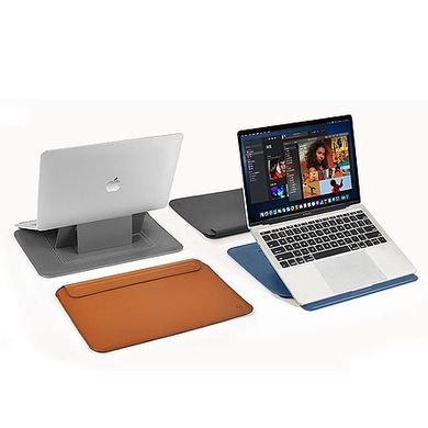 Чехол папка WIWU Skin Pro Slim Stand для MacBook Air 13 (2018-20)/Pro 13 (2016-20) Black