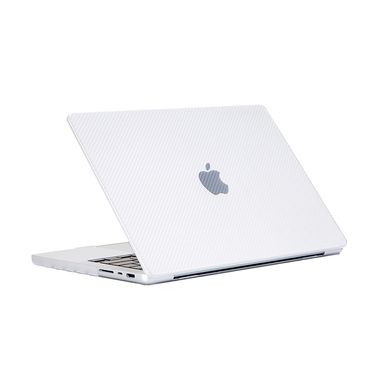 Чохол-накладка для MacBook Pro 16.2" ZM Carbon style White