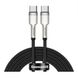 Кабель для MacBook Baseus Cafule Series Metal Data Cable Type-C to Type-C 100W 2m Black фото 1