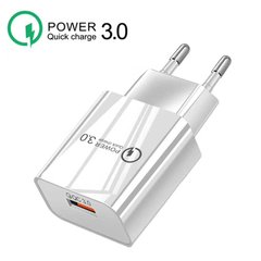 Сетевое зарядное устройство Qualcomm Quick Charge 3.0 18W White