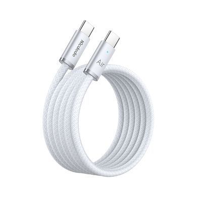 Кабель USB-C &mdash; USB-C 240W Mcdodo Cab Luma Air, тонкі конектори, 1,8 м, білий &mdash; CA-7083