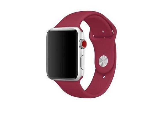 Ремінець для Apple Watch 42 / 44 / 45 mm Rose Red Sport Band - S/M & M/L