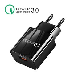 Сетевое зарядное устройство Qualcomm Quick Charge 3.0 18W Black