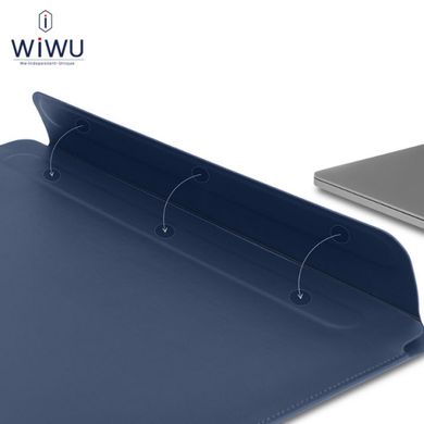 WIWU Skin Pro II PU Leather Sleeve for MacBook Air 15" 2023 Brown