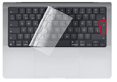 Силіконова накладка на клавіатуру MacBook Pro 14" (A2442) /Pro 16" (A2485) 2021 / Air 13.6" (A2681) 2022 Прозора EU
