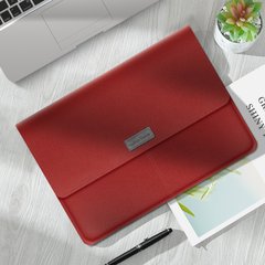 Чохол папка для MacBook Pro 14.2" | Air 13.6" Zamax MacKeeper Leather Sleeve - Red