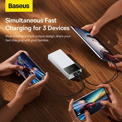 Повербанк Baseus Star-Lord Digital Display Fast Charge Power Bank 22.5W (30,000 mAh) White