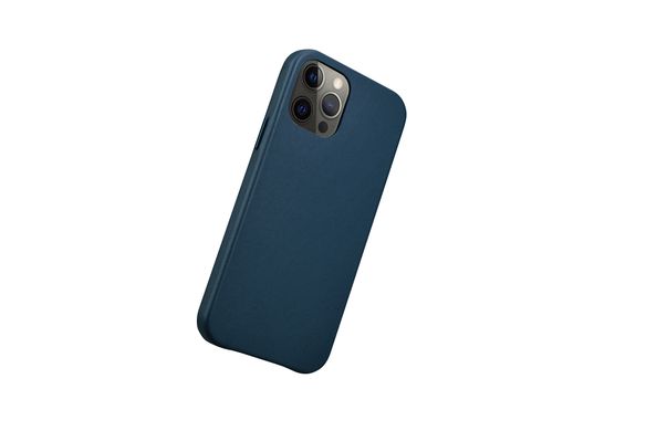 Leather Case iCarer for iPhone 12 Pro Max - Blue