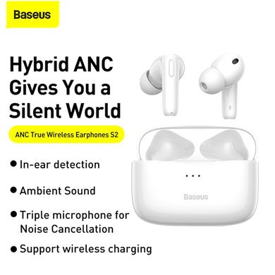 Baseus SiMU S2 True Wireless Earphone White