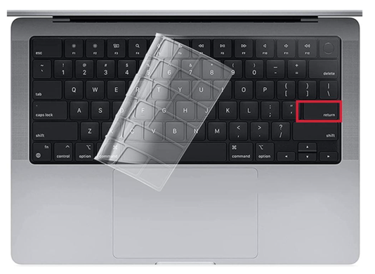 Силиконовая накладка на клавиатуру MacBook Pro 14.2" (A2442, A2779) 2021 / 2023 Прозрачная US