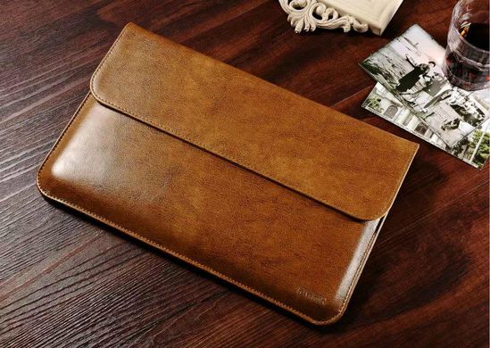 Чехол папка iCarer Genuine Leather Sleeve for MacBook Air М2 13.6" Brown