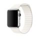 Ремешок для Apple Watch 45/44/42 mm Leather Loop White фото 2