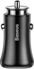 Автомобильное зарядное устройство Baseus Gentleman 4.8A Dual-USB Car Charger Black (CCALL-GB01)