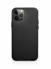 Чехол кожаный iCarer для iPhone 12 Pro Max - Black