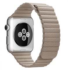 Ремінець для Apple Watch 45/44/42 mm Leather Loop Stone