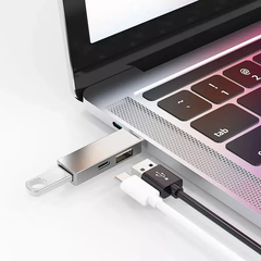 Хаб USB-C to 2 USB 3.0 + USB 2.0 + USB-C  WIWU T02 Pro