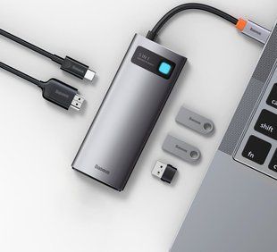 Baseus Metal Gleam Series USB-C to 3x USB 3.0 + HDMI + PD