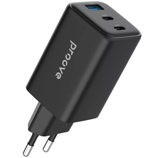 Мережевий зарядний пристрій Proove Pocket GaN 65W (2 Type-C + USB) &mdash; Чорний
