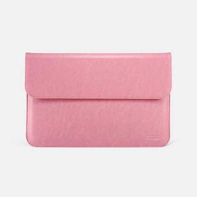 Чохол папка iCarer Genuine Leather Sleeve for MacBook Air М2 13.6" Pink