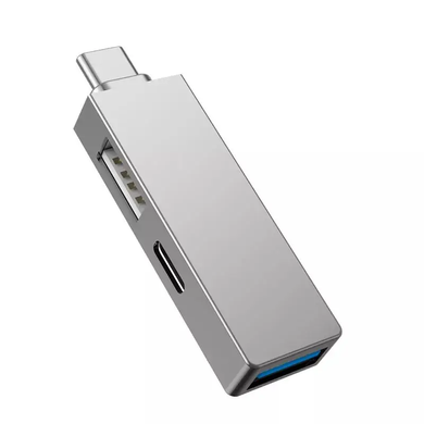 Хаб USB-C to 2 USB 3.0 + USB 2.0 + USB-C WIWU T02 Pro