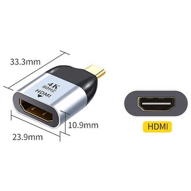Перехідник Type-C to HDMI ZM Mini Type-C Adapter 4K, 60 Hz