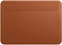 WIWU Skin Pro II PU Leather Sleeve for MacBook Pro 14.2" 2021 Brown