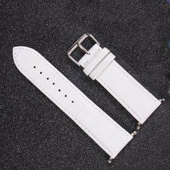 Кожаный ремешок для Apple Watch 41/40/38 mm Crocodile Style - White