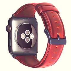 Ремінець для Apple Watch 41/40/38 mm Luxury leather Red