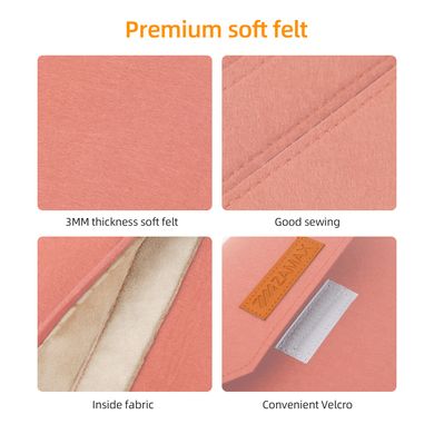 Чехол конверт ZAMAX Felt Sleeve для MacBook Pro 16.2" Peach