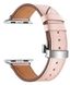 Шкіряний ремінець із застібкою-метеликом для Apple Watch 45/44/42 mm Pink фото 4