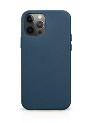 Чехол кожаный iCarer для iPhone 12 Pro - Blue