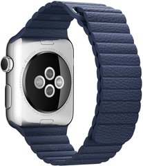 Ремінець для Apple Watch 45/44/42 mm Leather Loop Midnight Blue