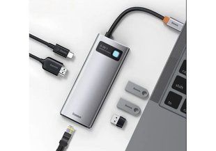 Baseus Metal Gleam Series USB-C to 3x USB 3.0 + HDMI + PD + RJ45
