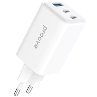 Proove Pocket GaN Wall Charger 65W (2 Type-C + USB) &mdash; White