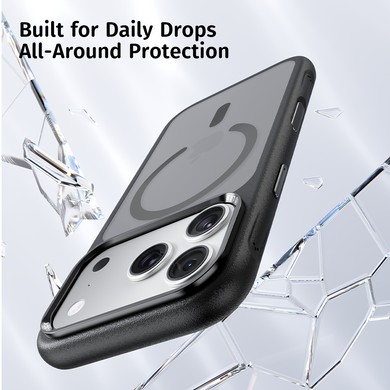 Чехол с MagSafe ROCK Guard Touch, матовый, для iPhone 18 Pro / iPhone 17 Pro, чёрный &mdash; RPC3884