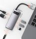 USB Type-C Хаб 6 in 1 Baseus Metal Gleam Series USB-C to 3x USB 3.0 + HDMI + PD + RJ45 фото 2