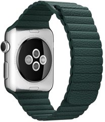 Ремешок для Apple Watch 45/44/42 mm Leather Loop Midnight Green