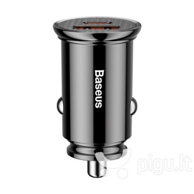 Baseus PPS USB Car Charger USB 3.0+USB-C 30W Black (CCALL-YS01)