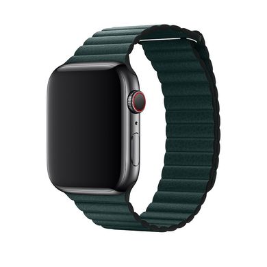 Ремінець для Apple Watch 45/44/42 mm Leather Loop Midnight Green