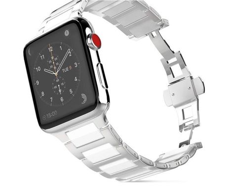 Ремінець для Apple Watch 42/44 /45 Ceramic Steel White