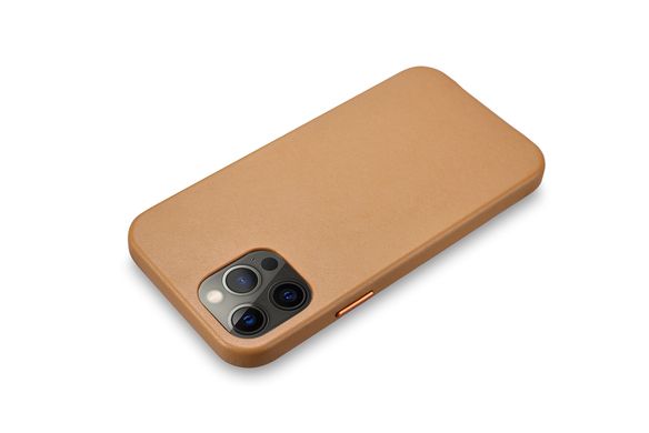 Чохол шкіряний iCarer для iPhone 12 Pro - Brown