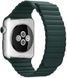 Ремінець для Apple Watch 45/44/42 mm Leather Loop Midnight Green фото 1