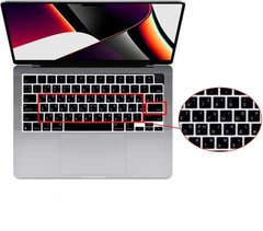 Силиконовая накладка на клавиатуру MacBook Pro 14" (A2442) /Pro 16" (A2485) 2021 с буквами US
