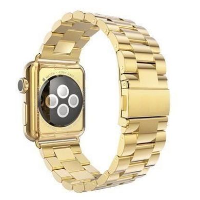 3-Bead Metal Band for Apple Watch 42/44 /45 mm Gold