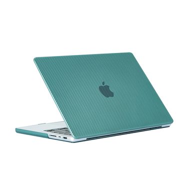 Чехол-накладка для MacBook Pro 16.2" ZM Carbon style Cyprus Green