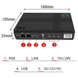 Джерело безперебійного живлення для роутера Mini UPS DC1018P 10400mAh (5V/9V/12V, POE 15V/24V, USB 5V) &mdash; Чорний фото 5