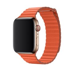 Ремінець для Apple Watch 45/44/42 mm Leather Loop Orange